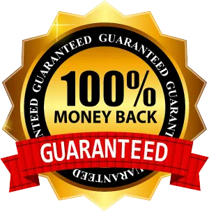 100% money back guarantee badge